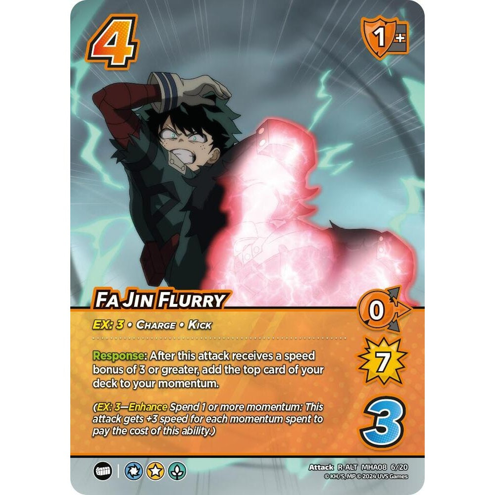 Fa Jin Flurry, 6/20, MHA08, Universus, Challenger Series: My Hero Academia - Dark Hero Arc, Rare-Alt