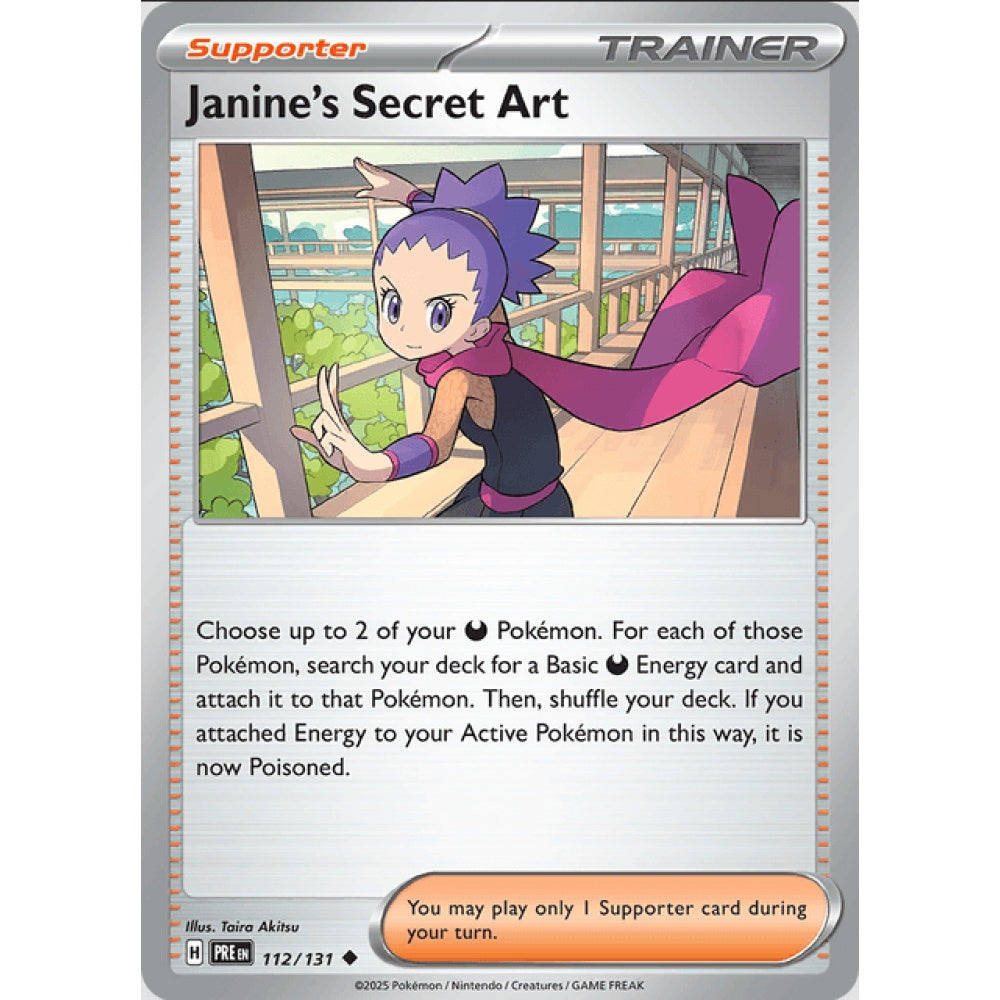 Janine's Secret Art, Uncommon, 112/191, Pokemon Card Game, Prismatic Evolutions