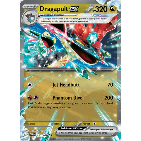 Dragapult ex, Double Rare, 130/167, Pokemon Card Game, Twilight Masquerade