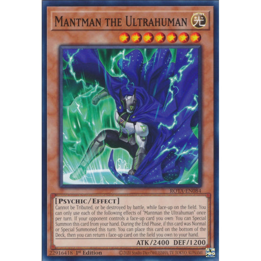 Mantman the Ultrahuman, ROTA-EN084, Common, Yu-Gi-Oh, Rage of the Abyss