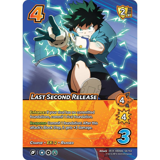 Last Second Release, 58/153, MHA06, Universus, MHA06 Jet Burn, nan