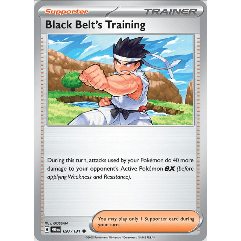 Black Belt's Training, Common, 097/191, Pokemon Card Game, Prismatic Evolutions