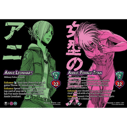 Annie Leonhart//Annie, Female Titan (CH-R AOT01 1/297) (Non-Foil)