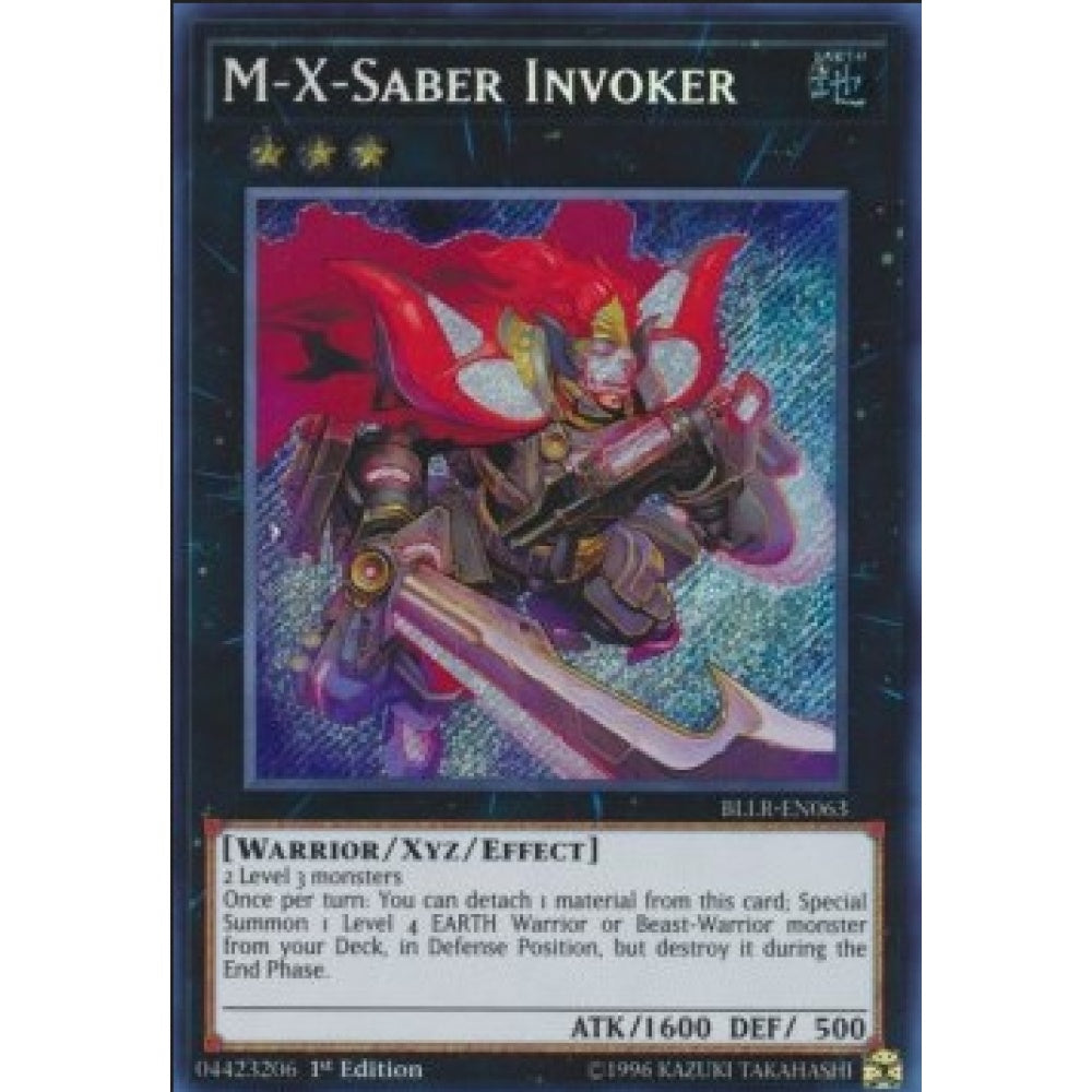 Yu-Gi-Oh! BLLR-EN063 M-X-Saber Invoker (Secret Rare)