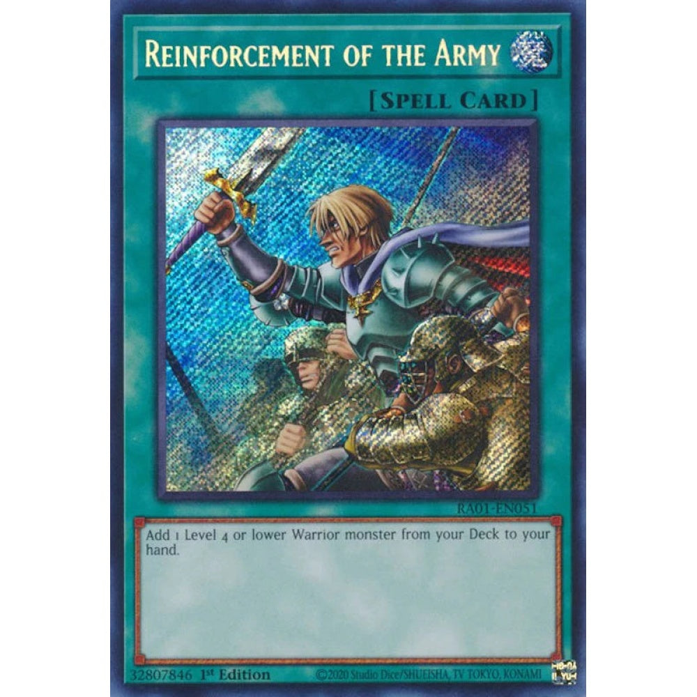 Yu-Gi-Oh! RA01-EN051 Reinforcement of the Army (Secret Rare)