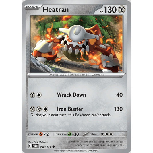 Heatran, Uncommon, 068/191, Pokemon Card Game, Prismatic Evolutions