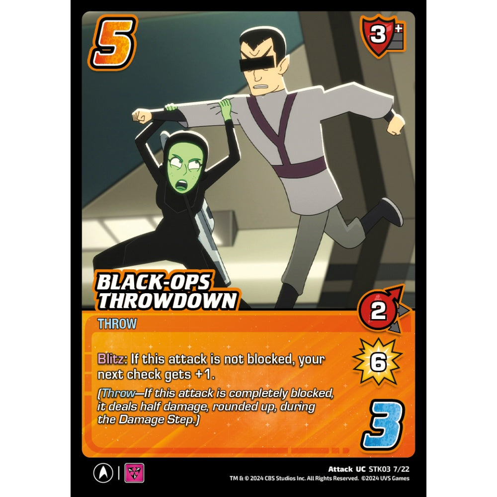 Black-Ops Throwdown, 7/22, STK03, Universus, Star Trek Lower Decks Challenger Decks, Attack, UC