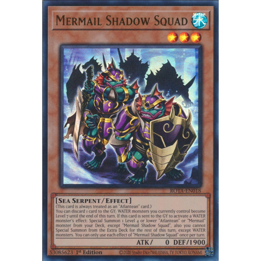 Mermail Shadow Squad, ROTA-EN018, Ultra, Yu-Gi-Oh, Rage of the Abyss