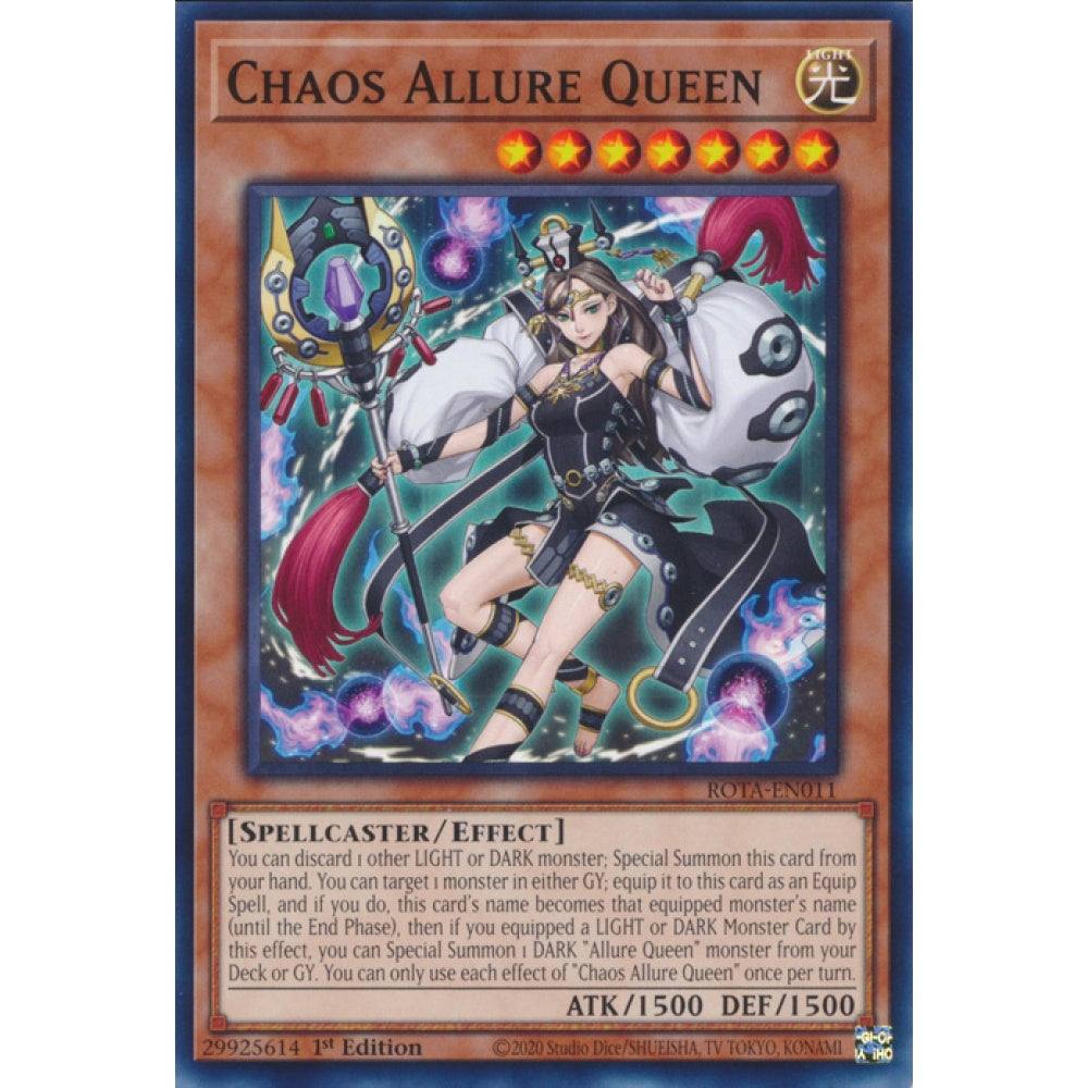 Chaos Allure Queen, ROTA-EN011, Common, Yu-Gi-Oh, Rage of the Abyss