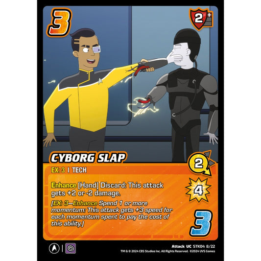 Cyborg Slap, 8/22, STK04, Universus, Star Trek Lower Decks Challenger Decks, Attack, UC