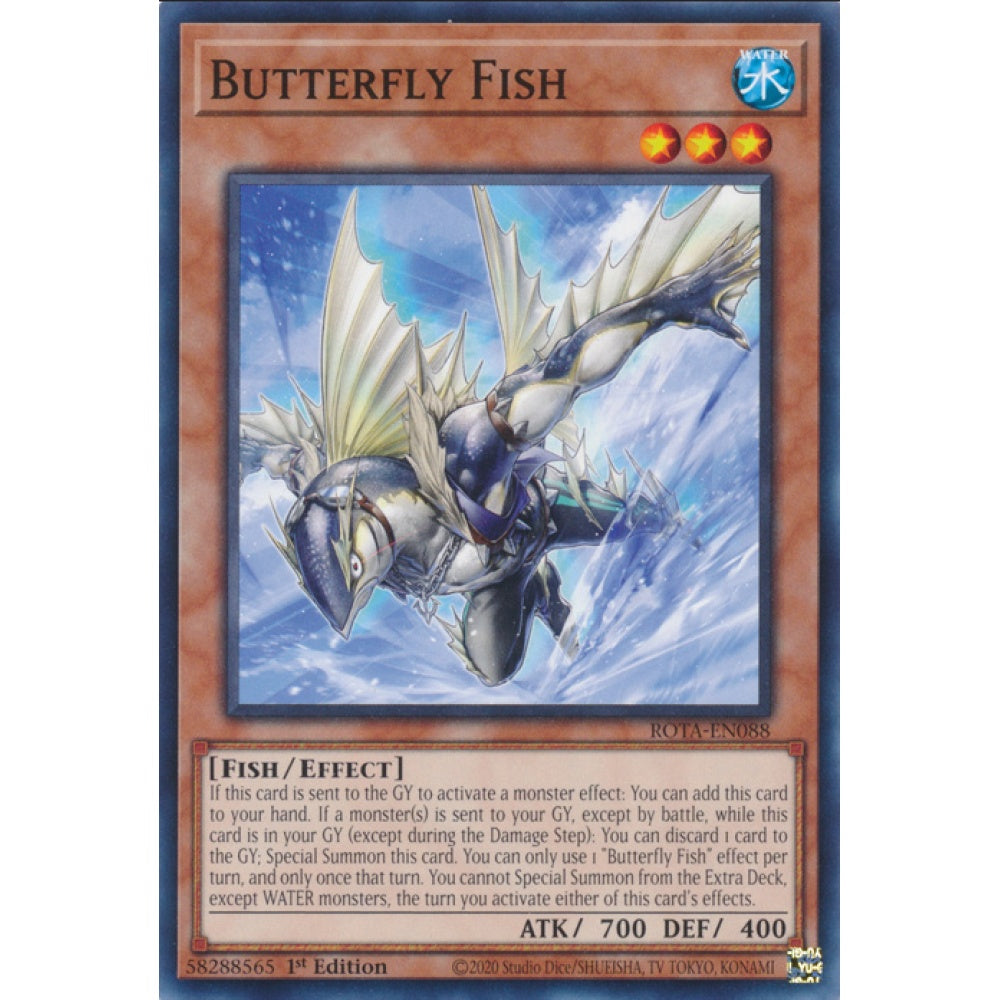 Butterfly Fish, ROTA-EN088, Common, Yu-Gi-Oh, Rage of the Abyss