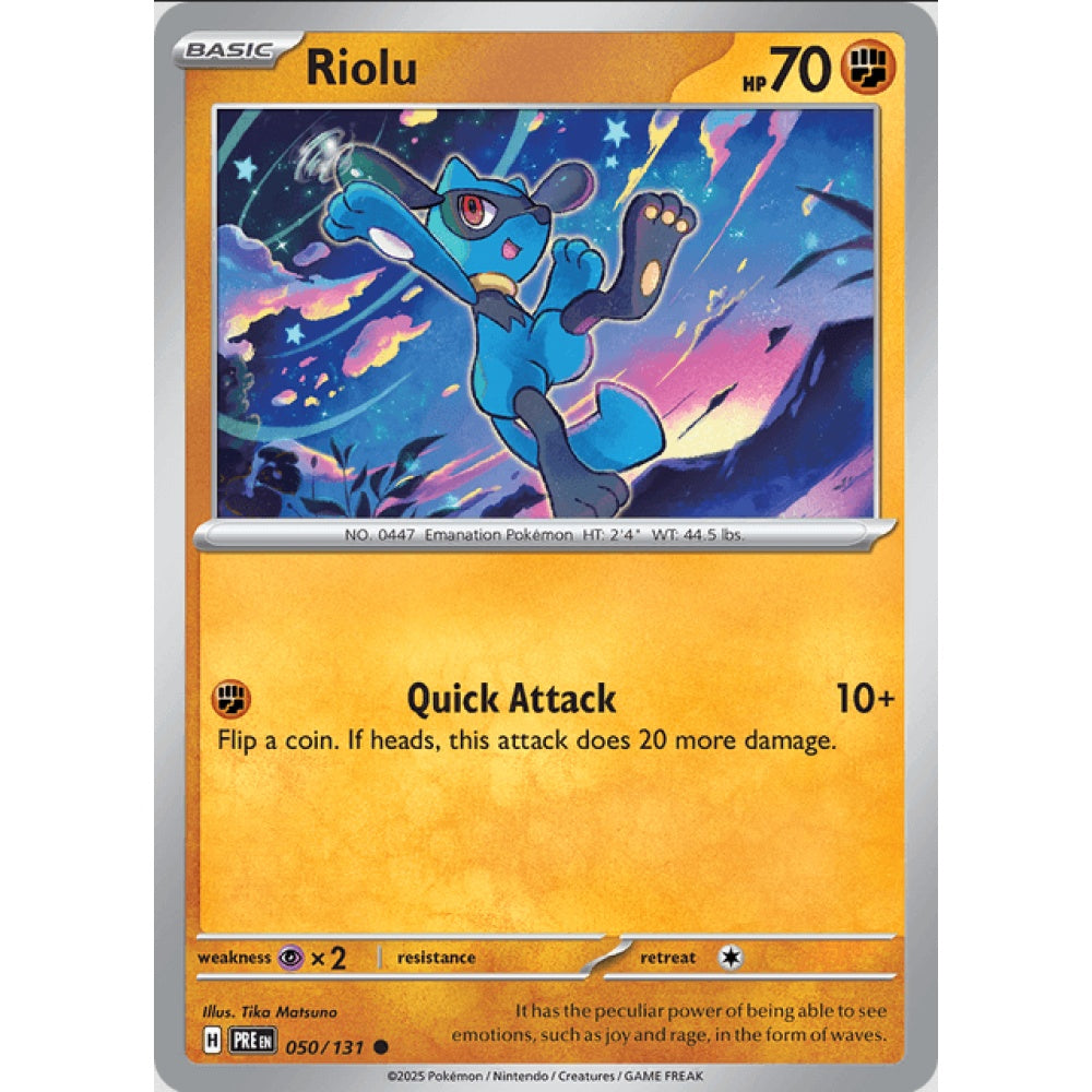 Riolu, Common, 050/191, Pokemon Card Game, Prismatic Evolutions