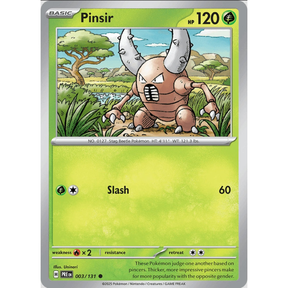 Pinsir, Common, 003/191, Pokemon Card Game, Prismatic Evolutions