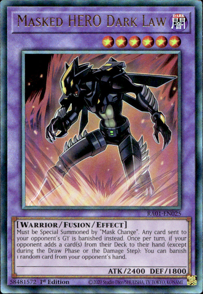 Yu-Gi-Oh! RA01-EN025 Masked HERO Dark Law (Ultimate Rare)