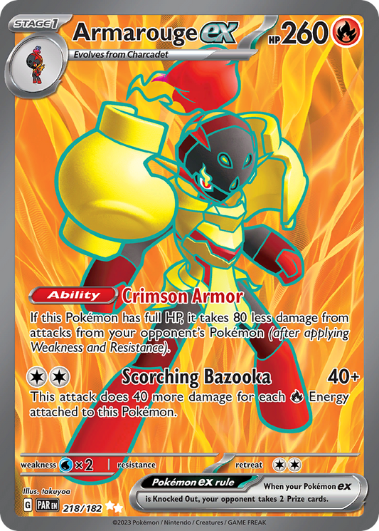 Pokemon Armarouge ex (PAR 218) : Paradox Rift Pokemon Card