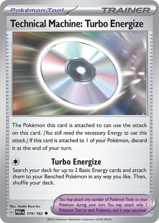 Pokemon Technical Machine: Turbo Energize (PAR 179) Reverse Holo: Paradox Rift