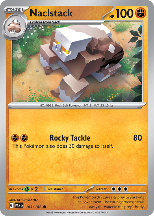 Pokemon Naclstack (PAR 103) Reverse Holo: Paradox Rift