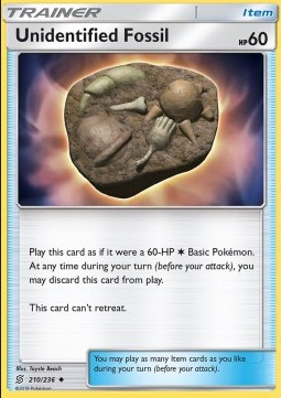 Pokemon Unidentified Fossil (UNM 210) : Unified Minds