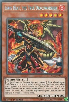 Yu-Gi-Oh! FIGA-EN053 Ignis Heat, the True Dracowarrior (Secret Rare)